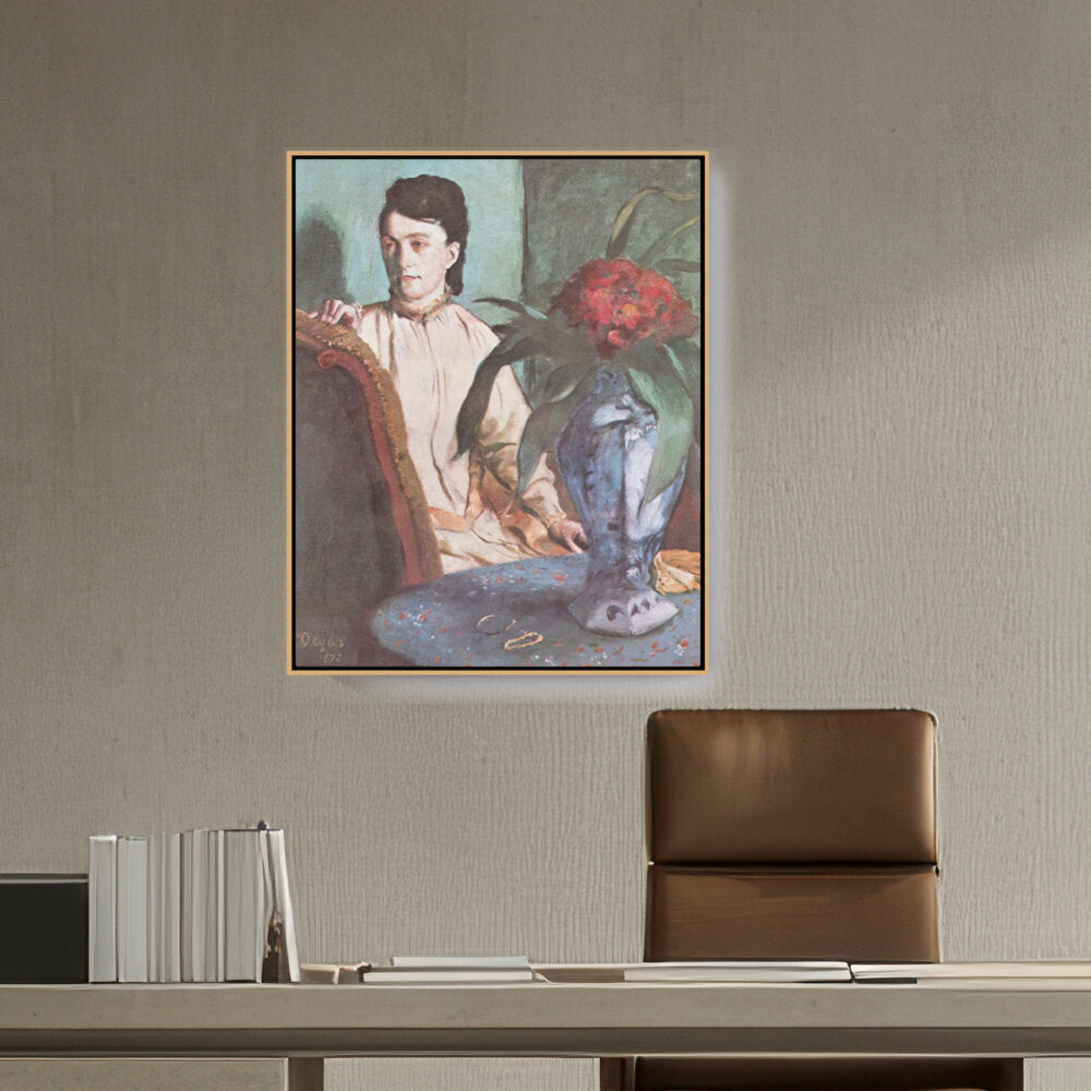Woman With The Oriental Vase - FLOATING FRAME