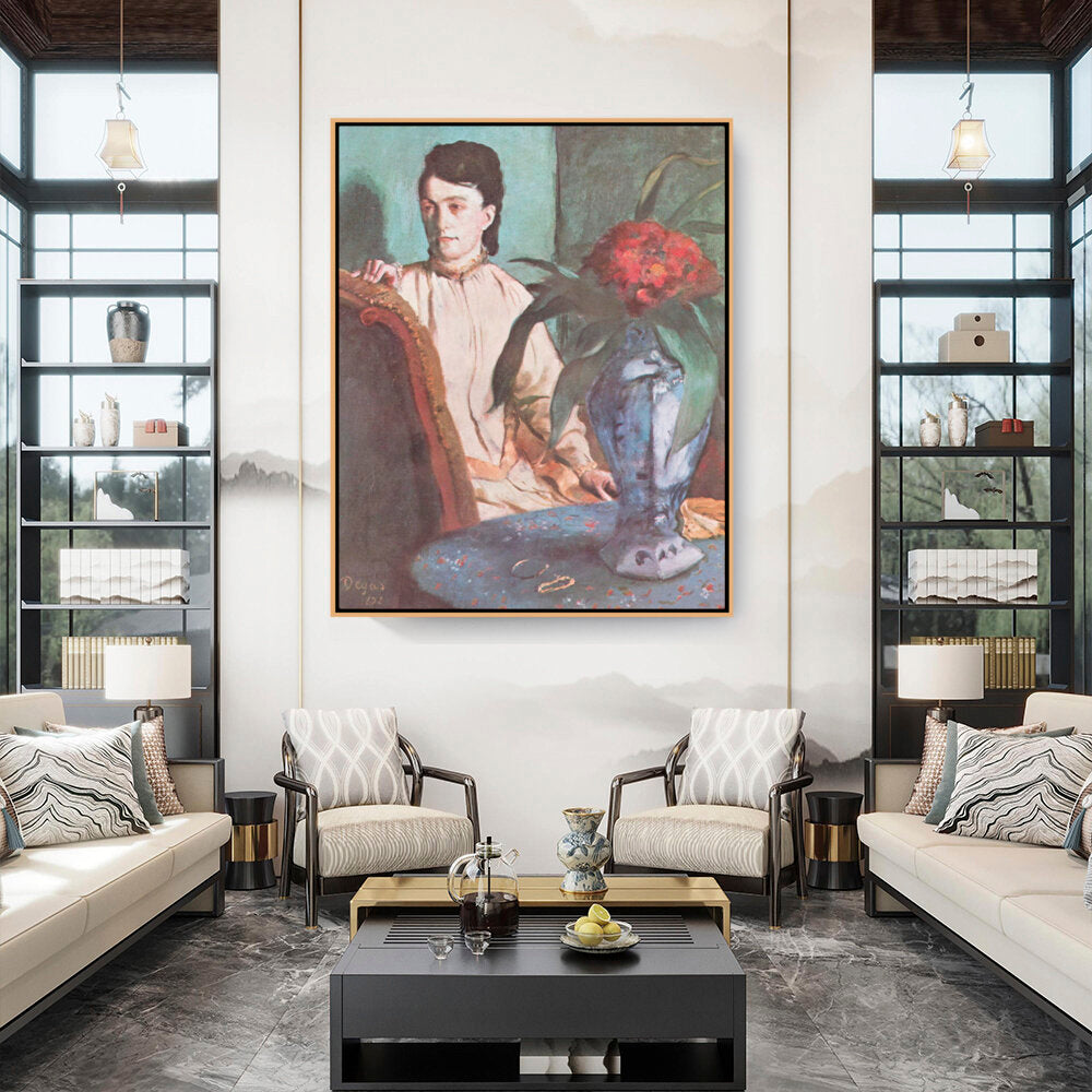 Woman With The Oriental Vase - FLOATING FRAME