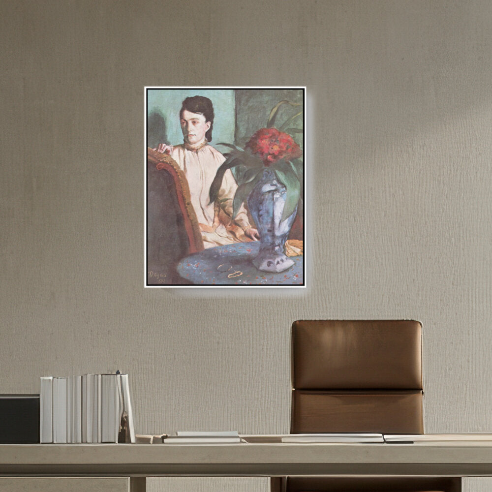 Woman With The Oriental Vase - FLOATING FRAME