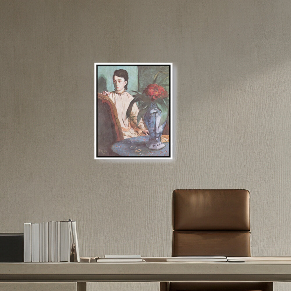 Woman With The Oriental Vase - FLOATING FRAME
