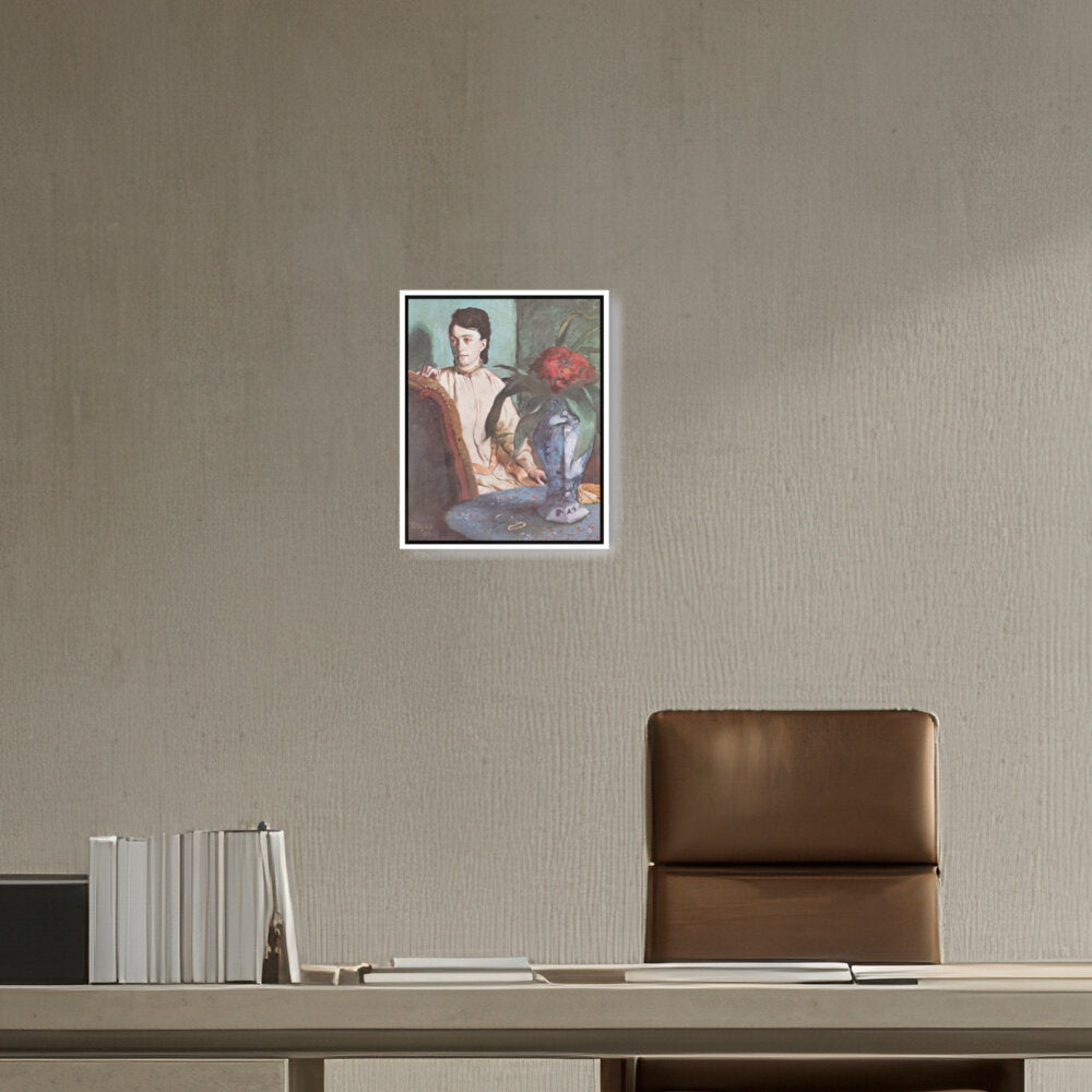 Woman With The Oriental Vase - FLOATING FRAME