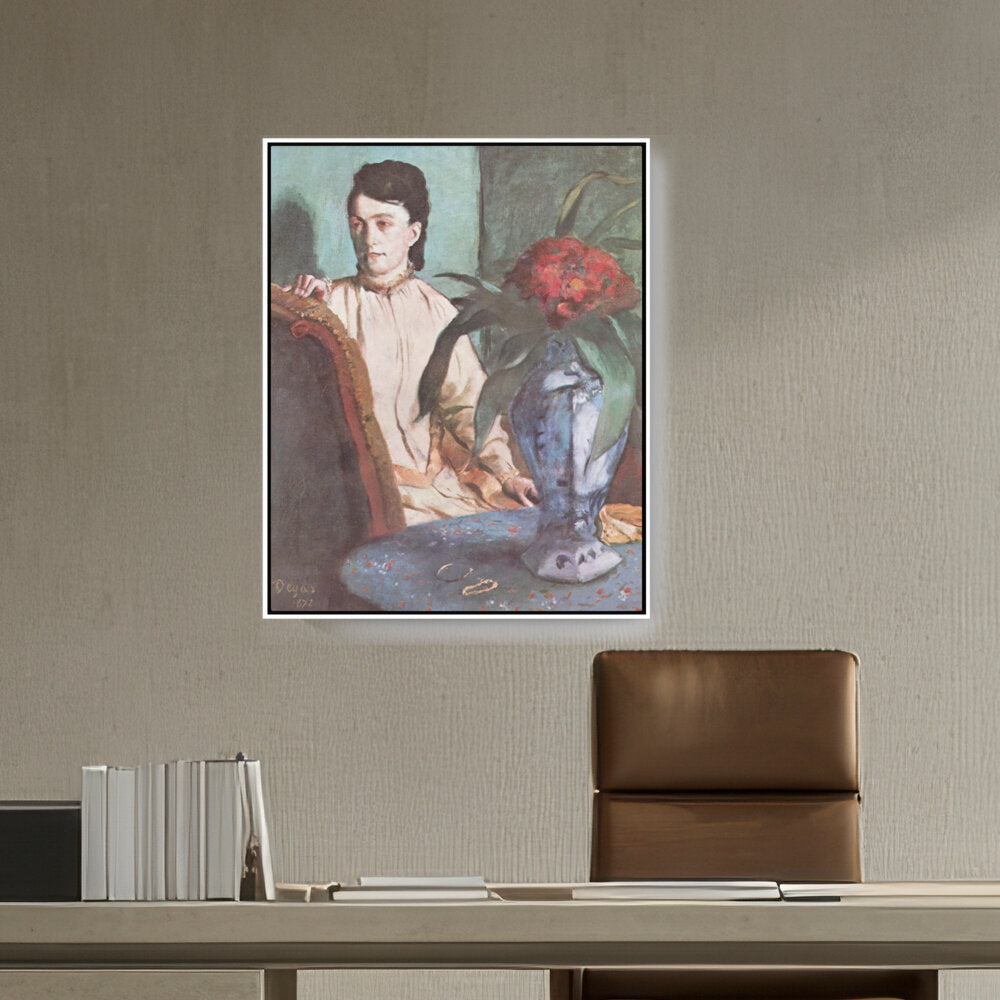 Woman With The Oriental Vase - FLOATING FRAME
