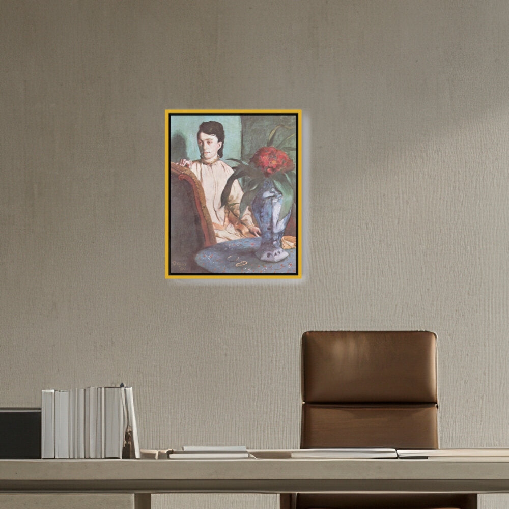 Woman With The Oriental Vase - FLOATING FRAME