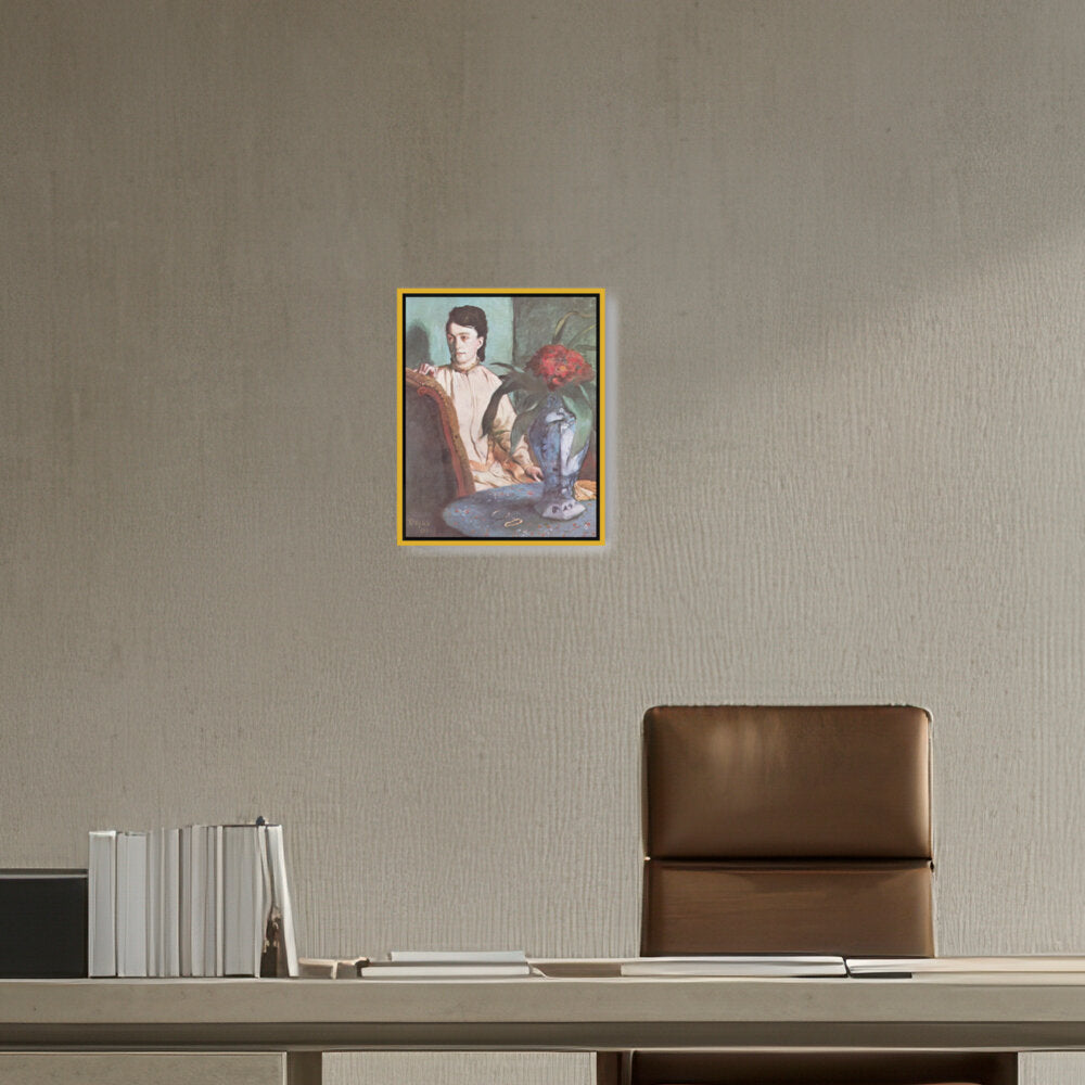 Woman With The Oriental Vase - FLOATING FRAME
