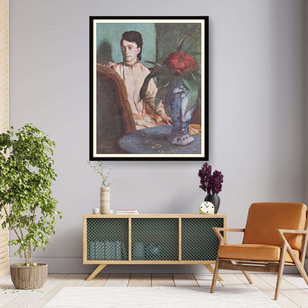 Woman With The Oriental Vase - WALL MOUNT FRAME