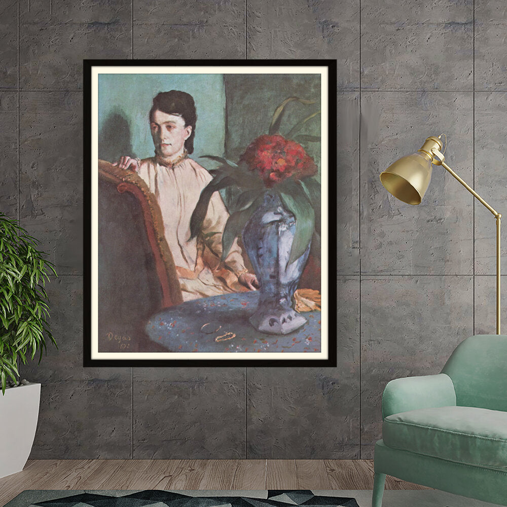 Woman With The Oriental Vase - WALL MOUNT FRAME