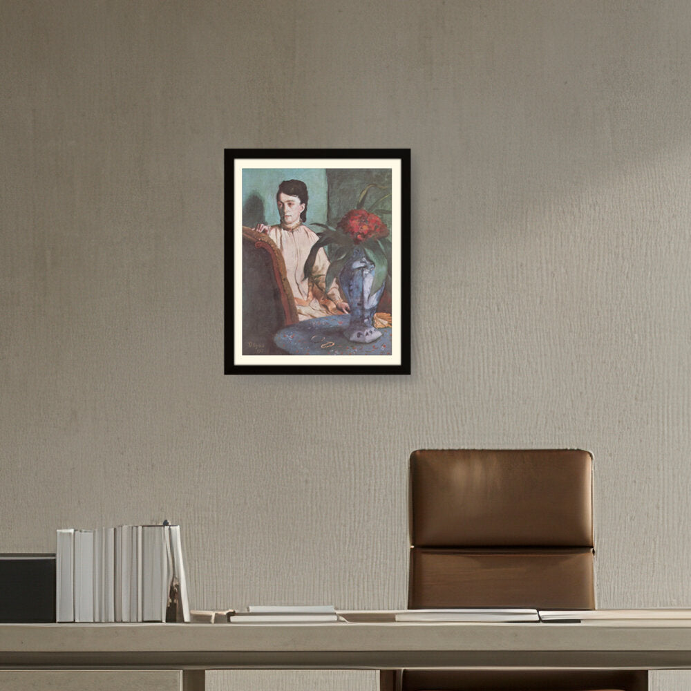 Woman With The Oriental Vase - WALL MOUNT FRAME