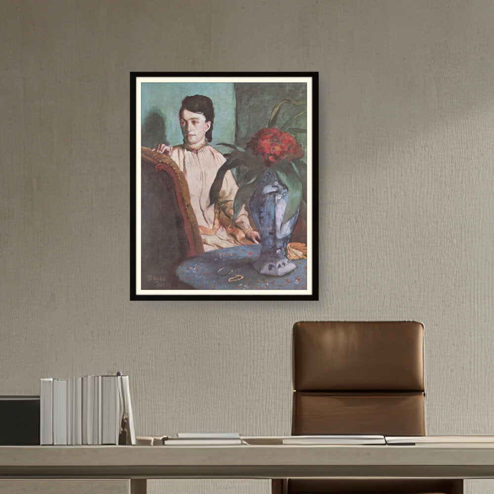 Woman With The Oriental Vase - WALL MOUNT FRAME