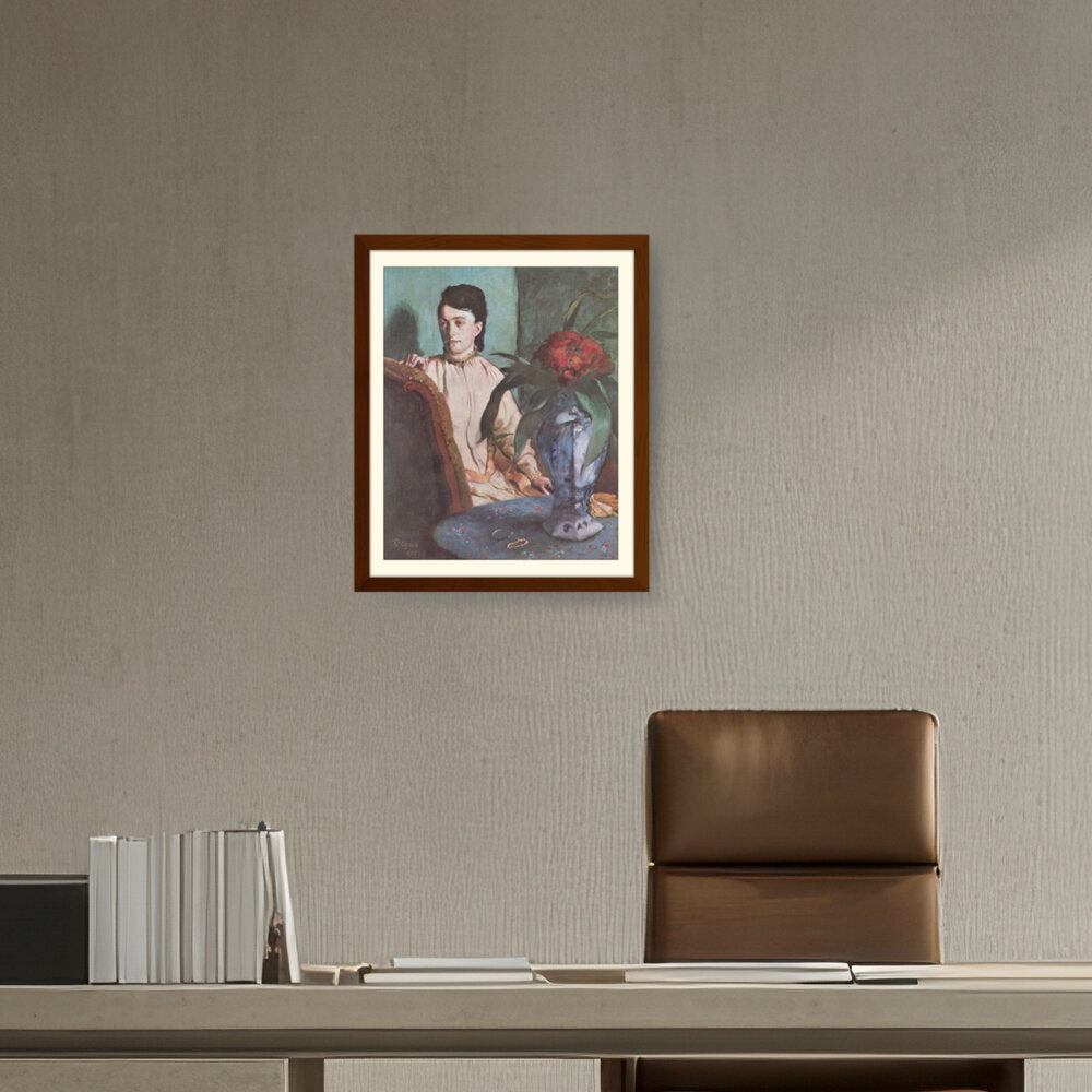 Woman With The Oriental Vase - WALL MOUNT FRAME