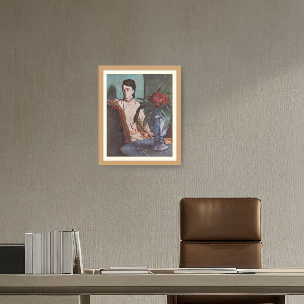 Woman With The Oriental Vase - WALL MOUNT FRAME