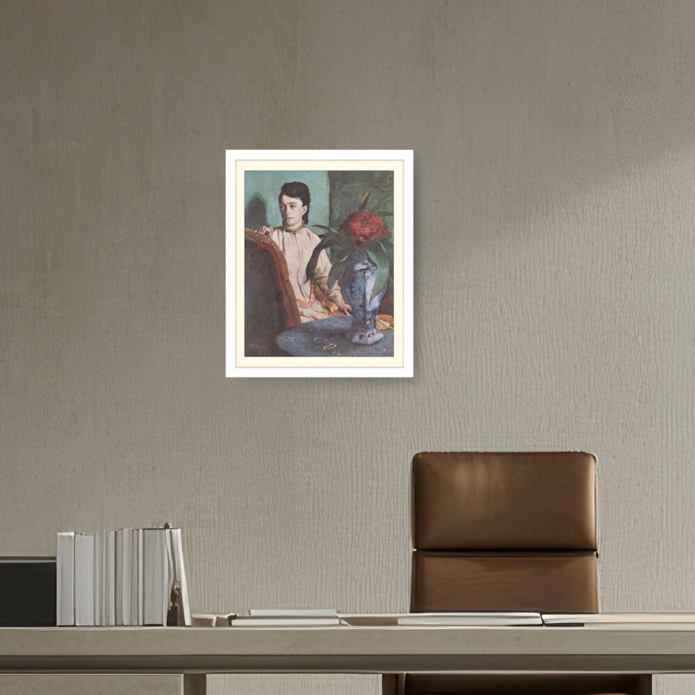 Woman With The Oriental Vase - WALL MOUNT FRAME