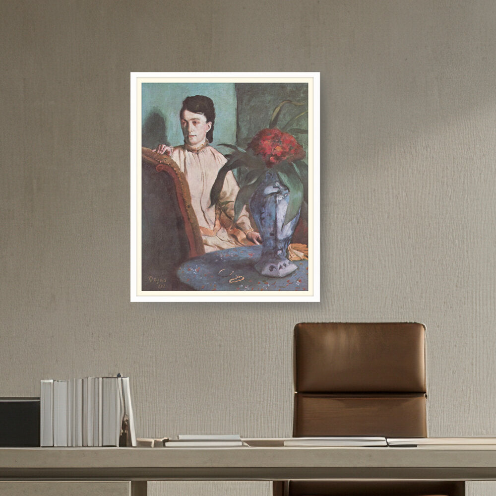 Woman With The Oriental Vase - WALL MOUNT FRAME