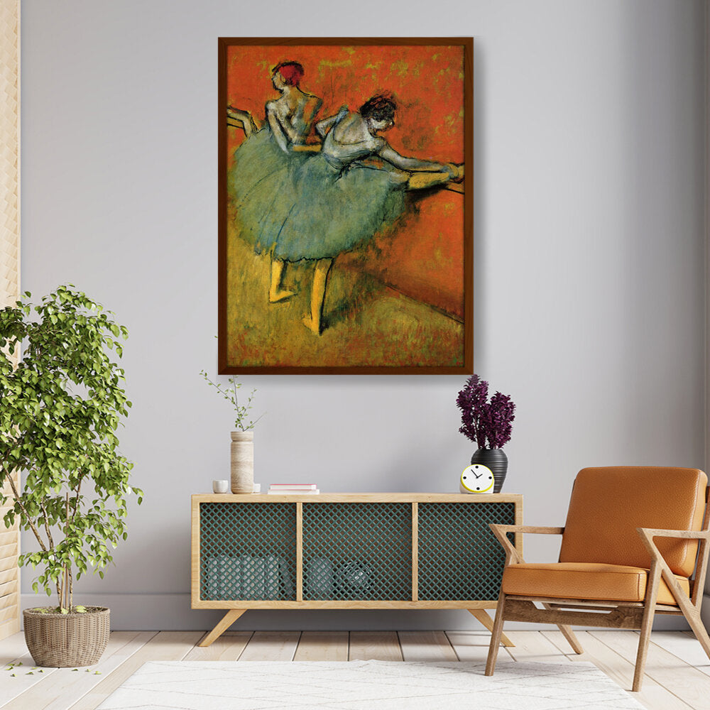 Dancers At The Barre - Framed Canvas