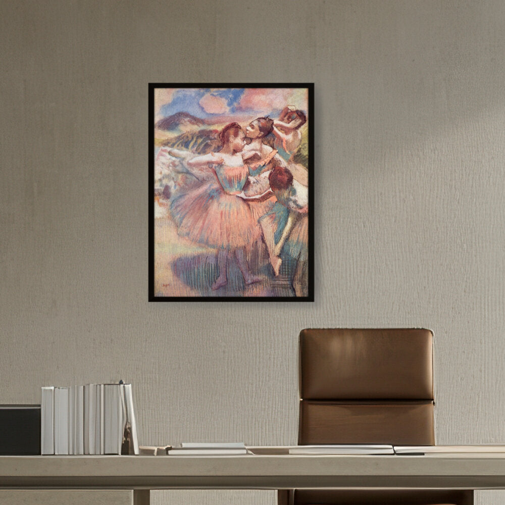 Four Dancers On Stage - Framed Canvas