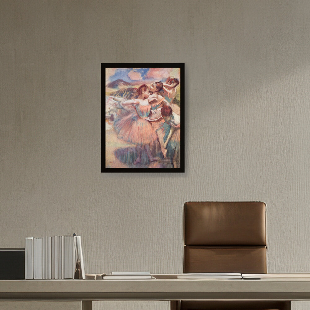 Four Dancers On Stage - Framed Canvas