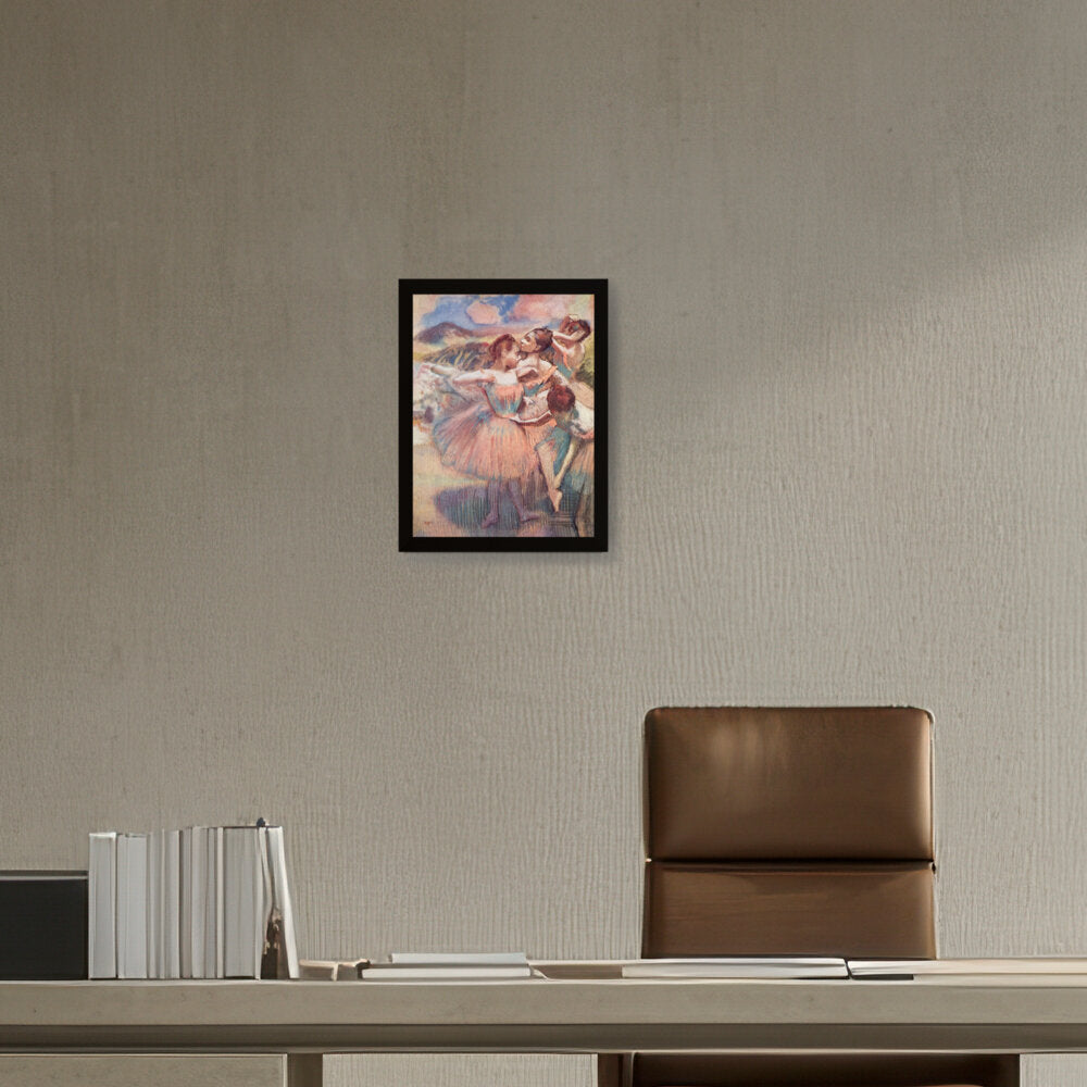 Four Dancers On Stage - Framed Canvas