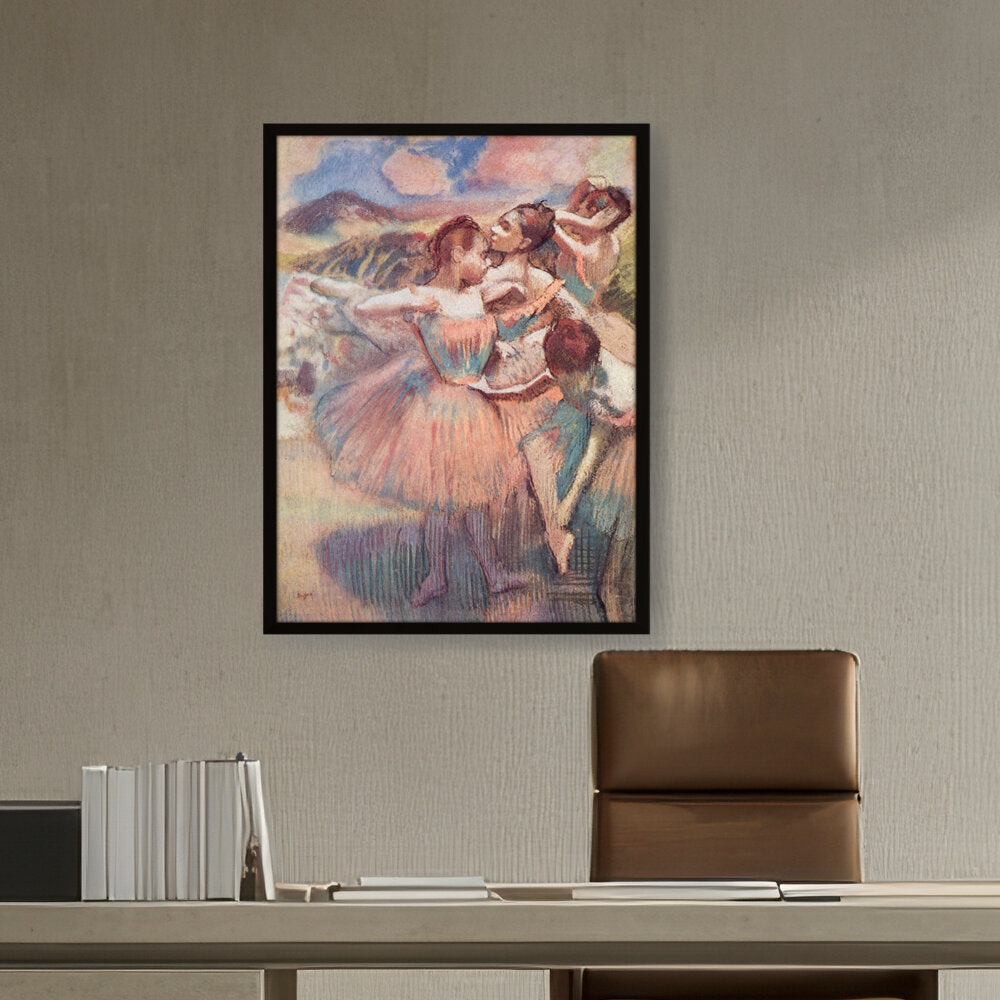 Four Dancers On Stage - Framed Canvas