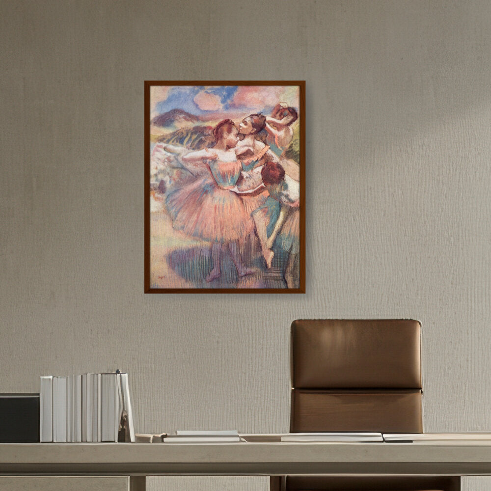 Four Dancers On Stage - Framed Canvas