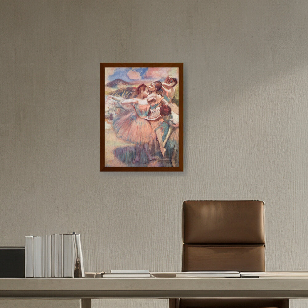 Four Dancers On Stage - Framed Canvas