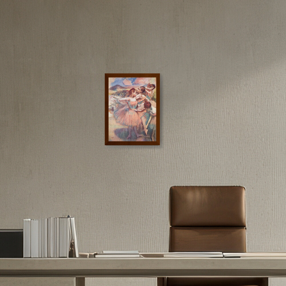 Four Dancers On Stage - Framed Canvas