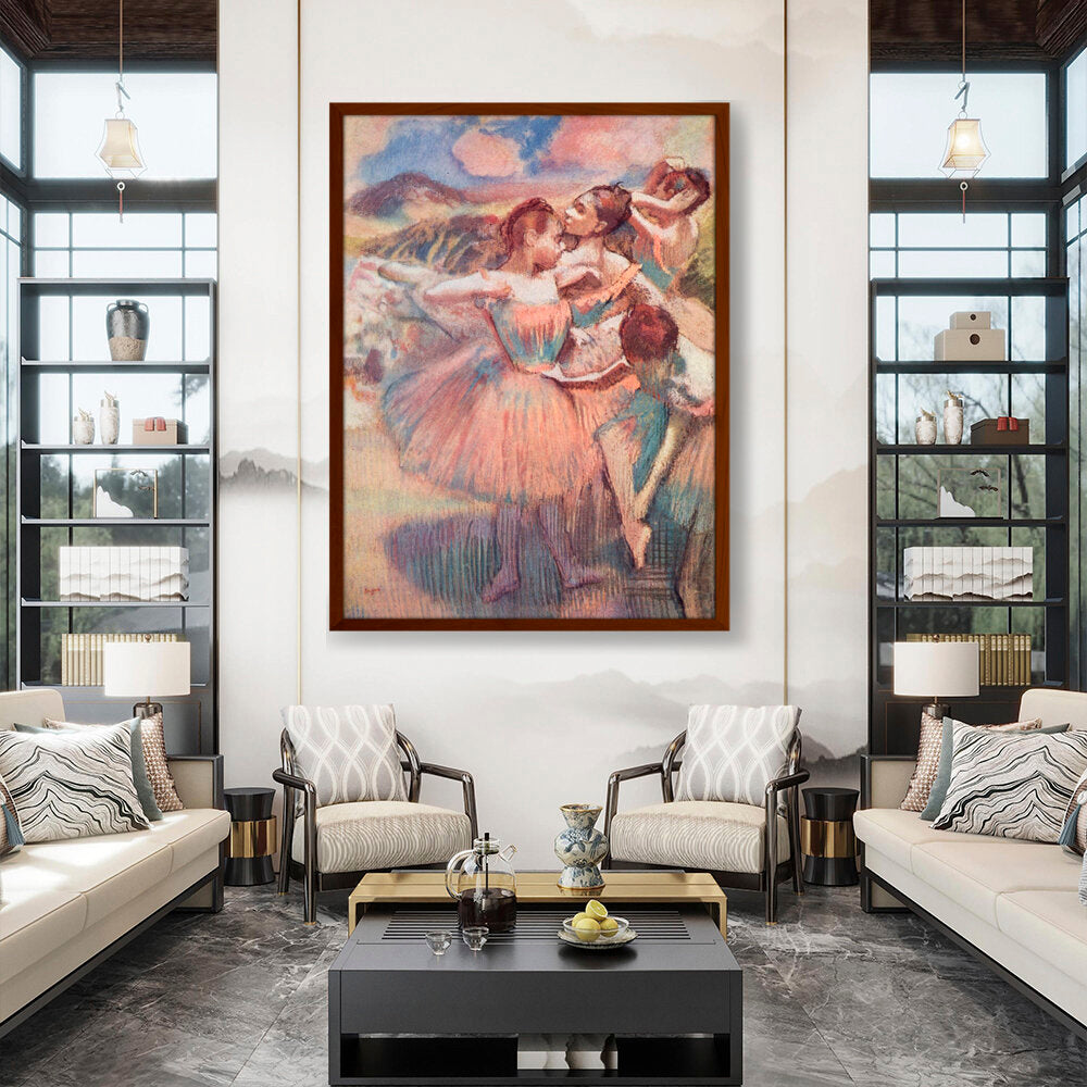Four Dancers On Stage - Framed Canvas