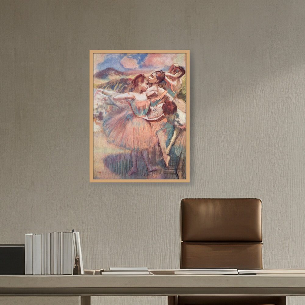 Four Dancers On Stage - Framed Canvas