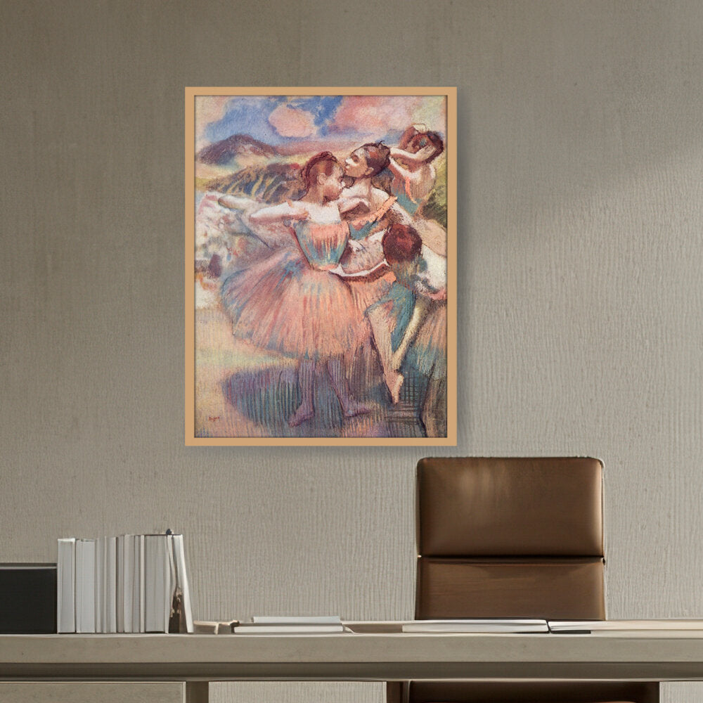 Four Dancers On Stage - Framed Canvas