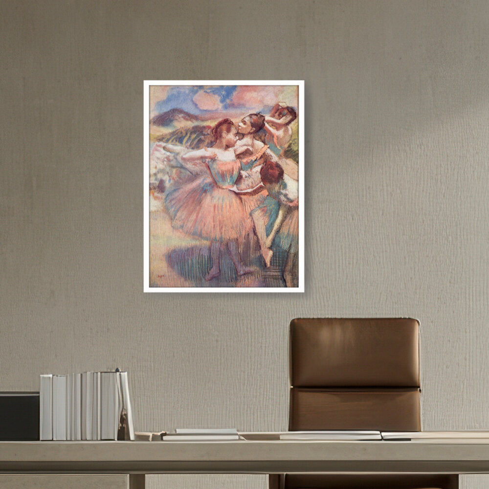 Four Dancers On Stage - Framed Canvas