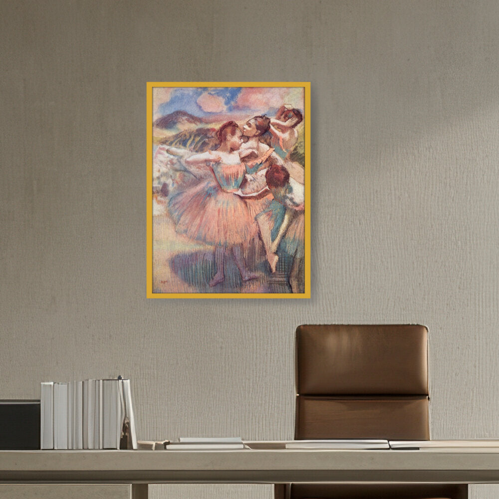 Four Dancers On Stage - Framed Canvas