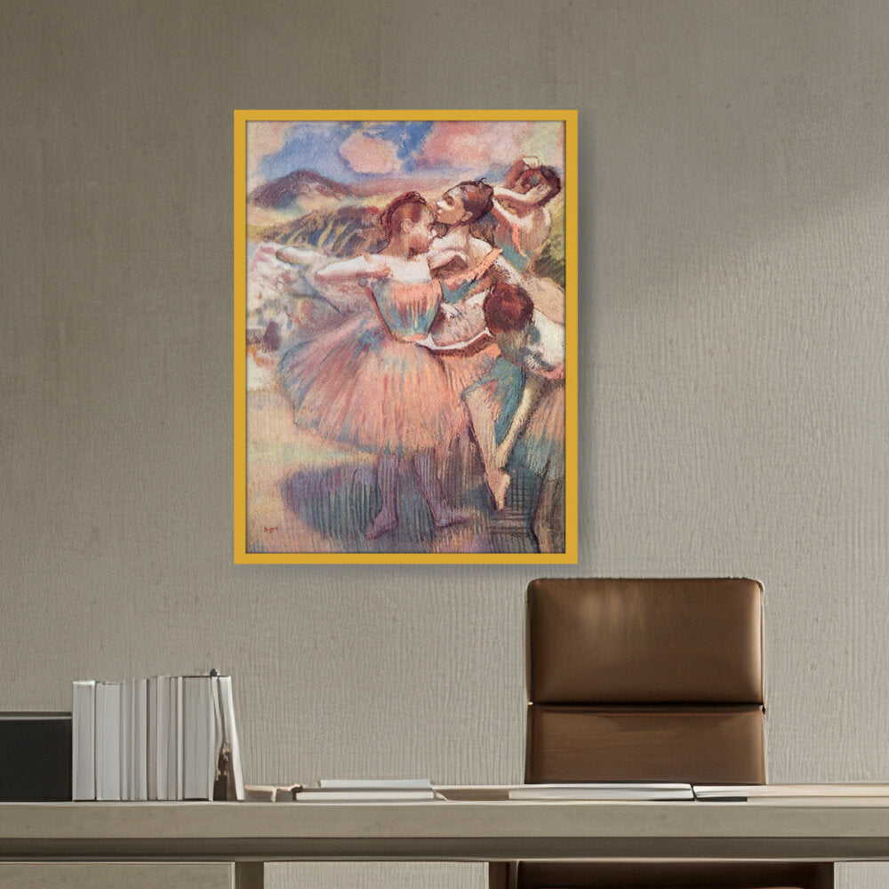 Four Dancers On Stage - Framed Canvas