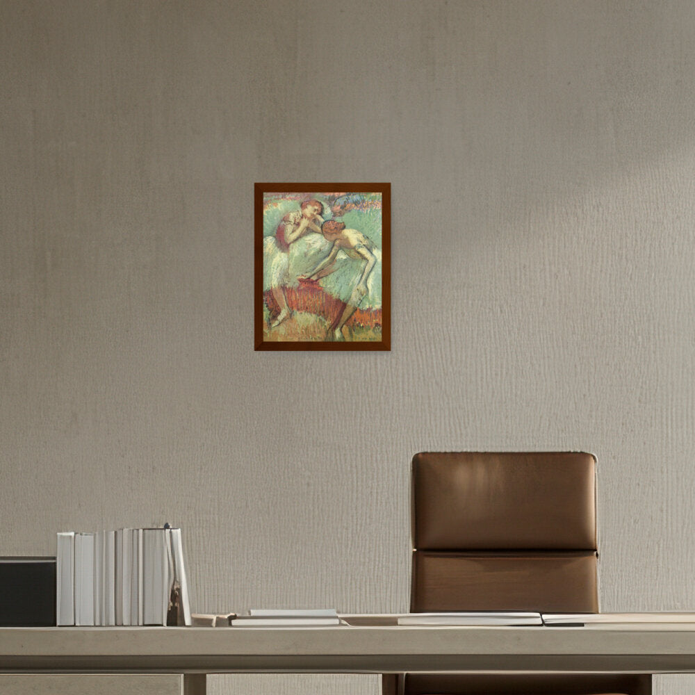 Dancers In Green - Framed Canvas