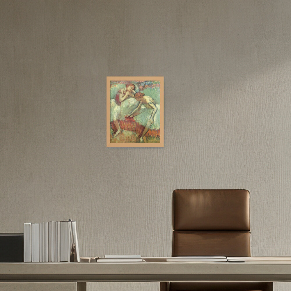 Dancers In Green - Framed Canvas