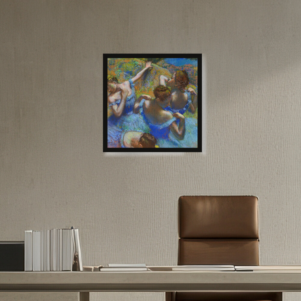 Blue Dancers - Framed Canvas