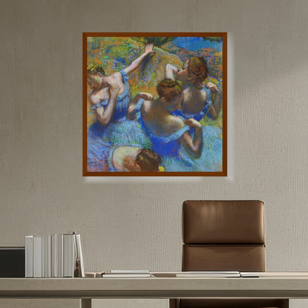 Blue Dancers - Framed Canvas