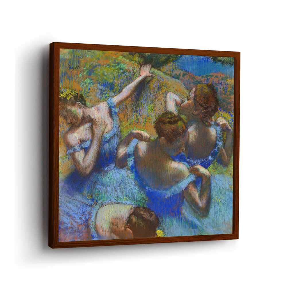 Blue Dancers - Framed Canvas