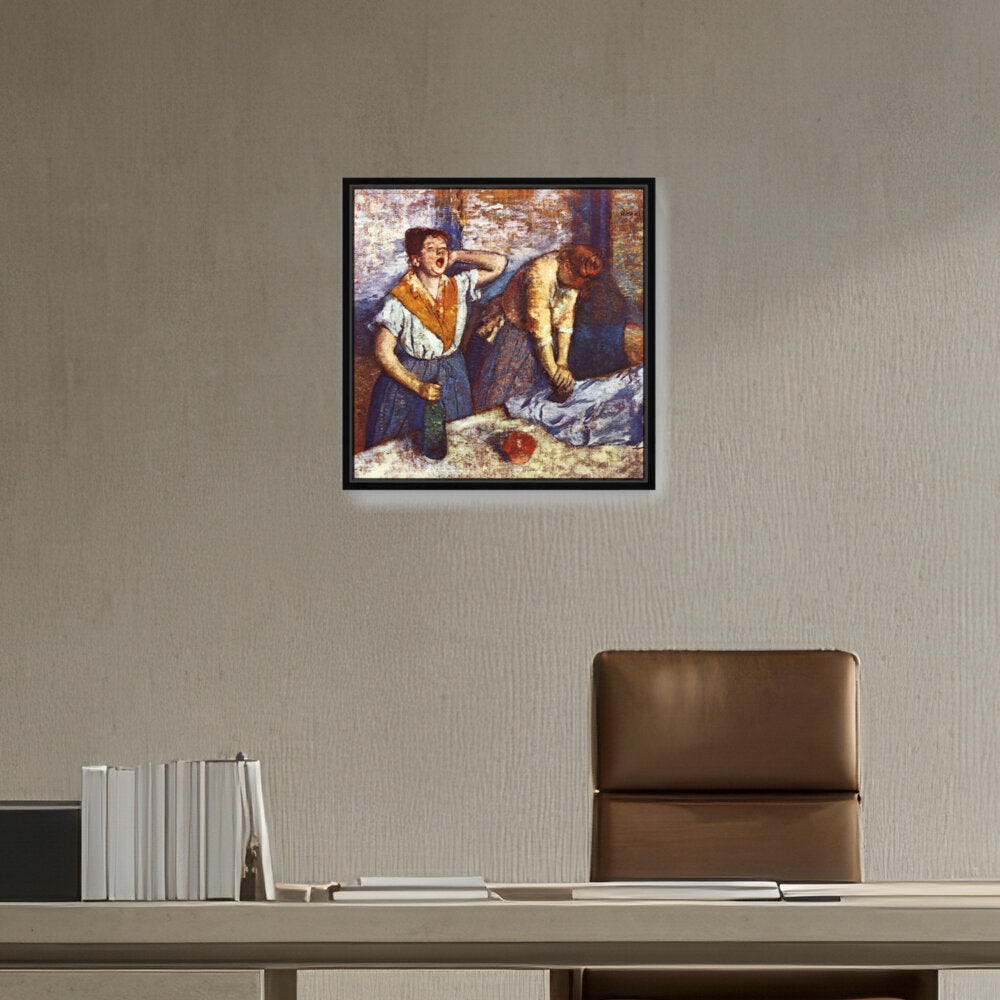 Woman Ironing - FLOATING FRAME
