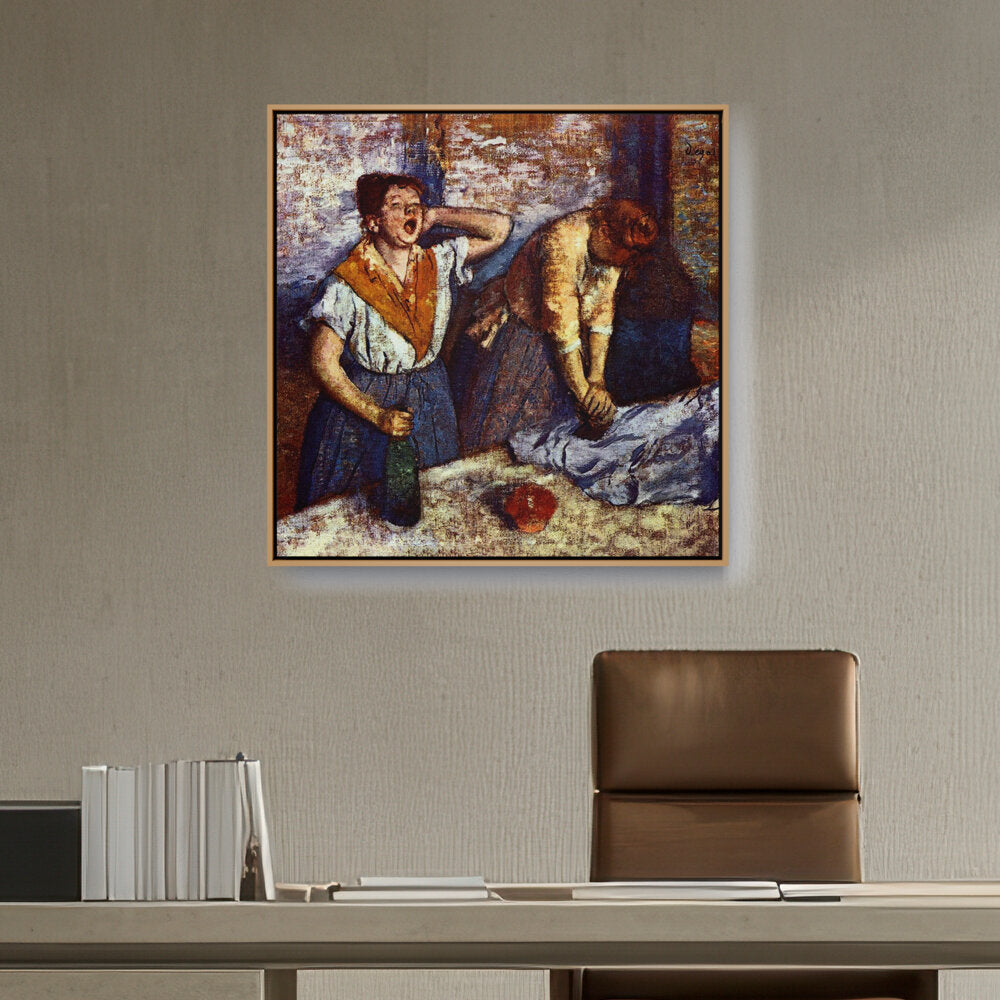 Woman Ironing - FLOATING FRAME