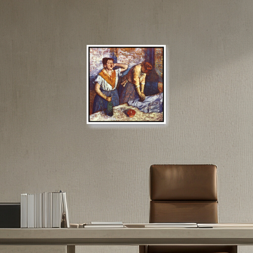 Woman Ironing - FLOATING FRAME