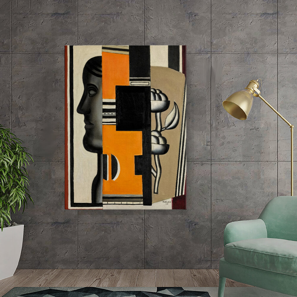 Abstract Portrait With Florals