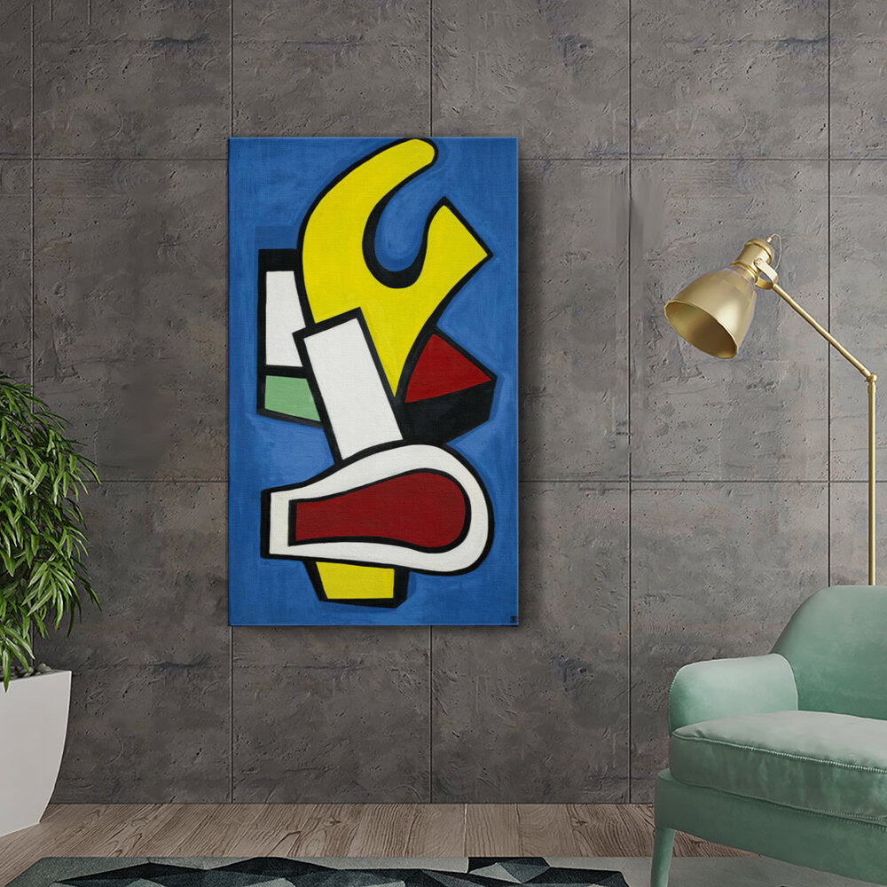 Abstract Composition In Yellow And Red