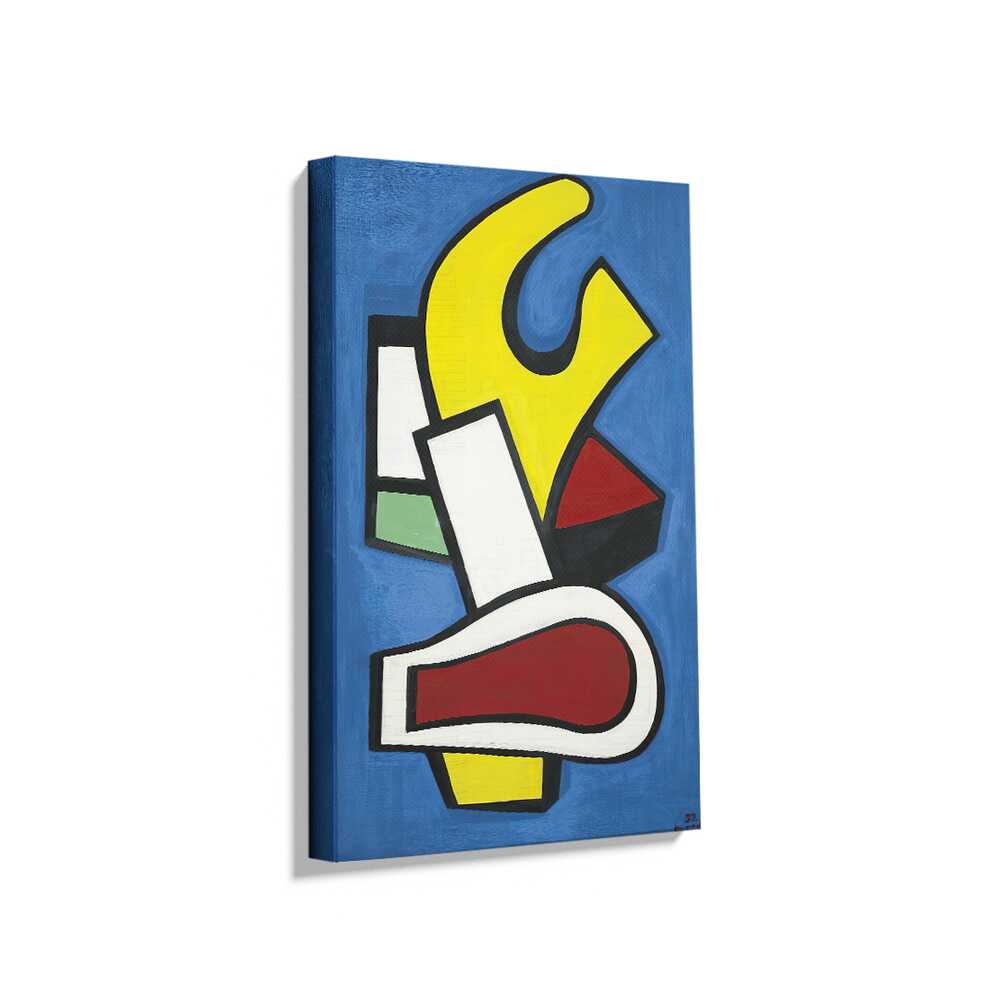 Picasoul - Picasoul Curated - Abstract Composition In Yellow And Red - Wall Decor