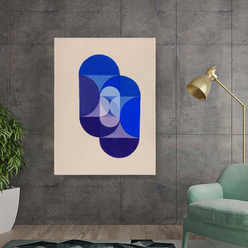 Blue Geometric Composition