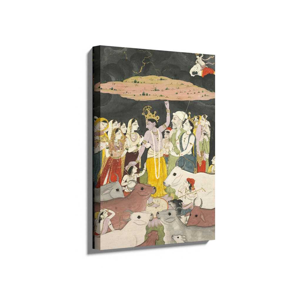 Picasoul - Picasoul Curated - Krishna Lifting MountGovardhan - Wall Decor