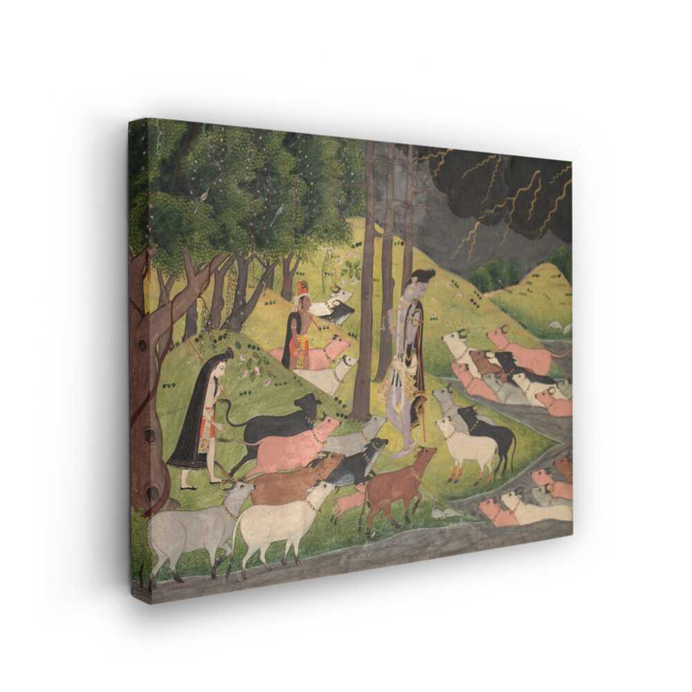 Picasoul - Picasoul Curated - Krishna Summoning The Cows - Wall Decor