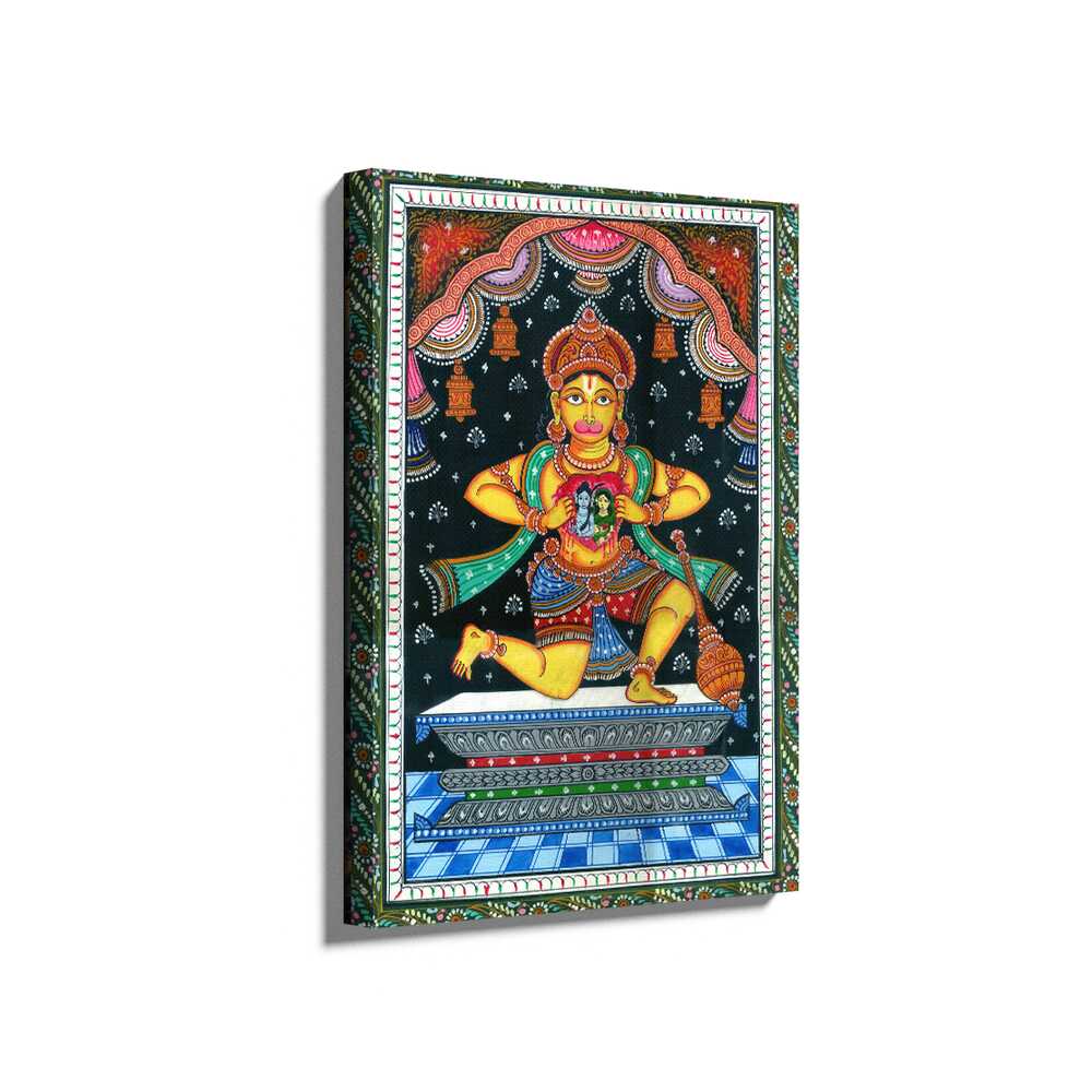 Picasoul - Picasoul Curated - Powerful Gaze Of Bhakt Hanuman - Wall Decor