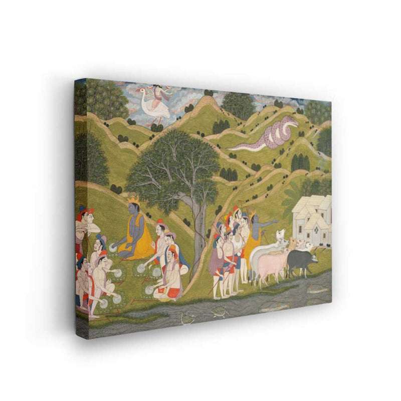 Picasoul - Picasoul Curated - Krishna Returns With Cowherds - Wall Decor