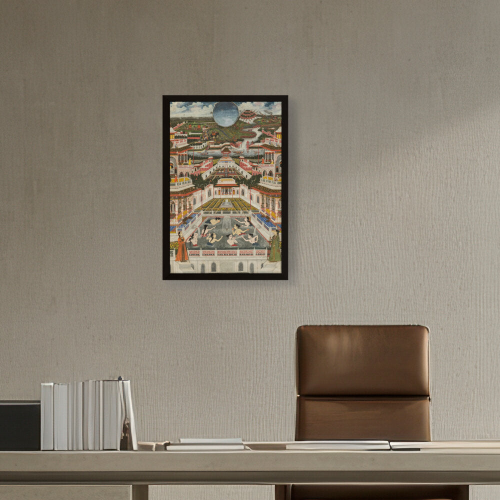 Ladies Bathing Before An Archi - Framed Canvas