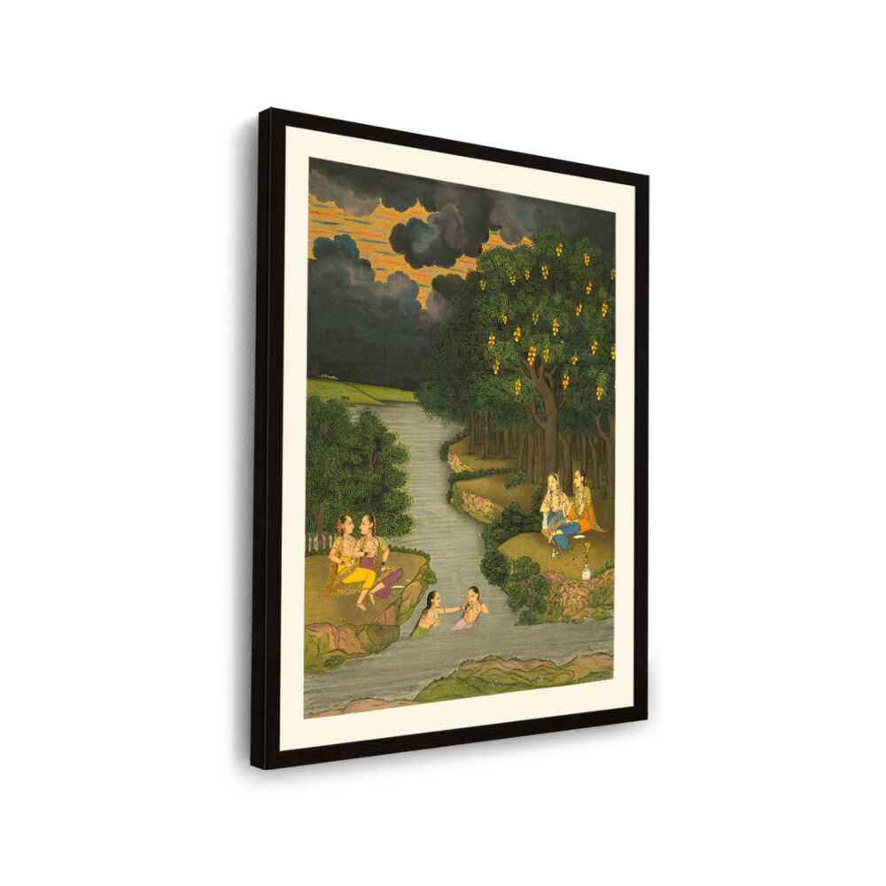 Women Enjoying The River - WALL MOUNT FRAME