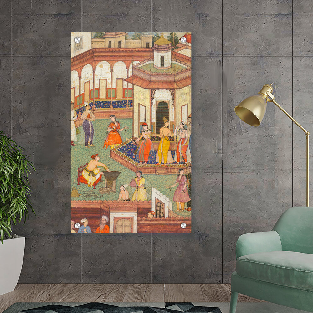 A Man Dips His Hand - Acrylic Wall Photo