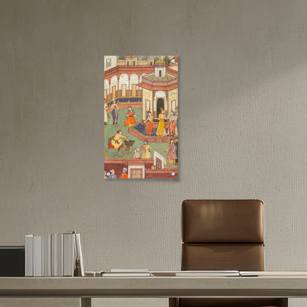 A Man Dips His Hand - Acrylic Wall Photo